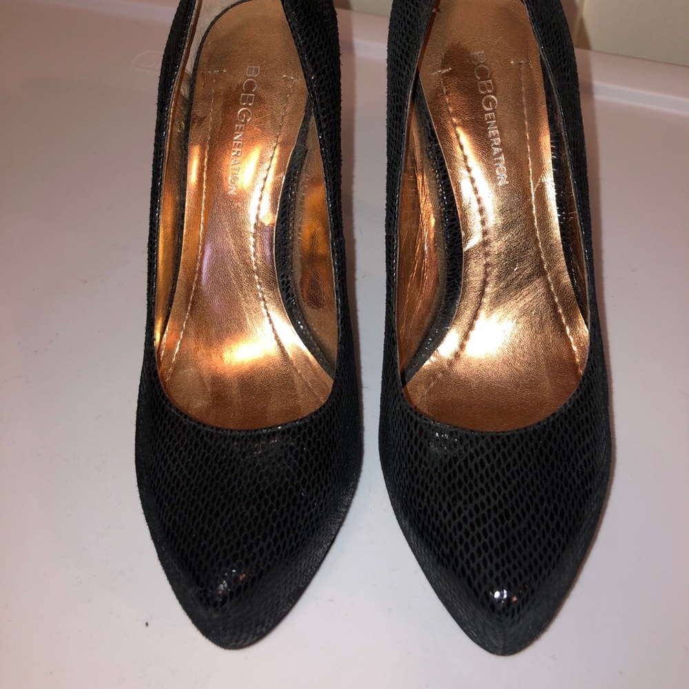 Black Snake Patterned Heels - image 1